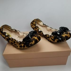 Miu Miu Leopard Pony Hair Ballerina Flat sz 40